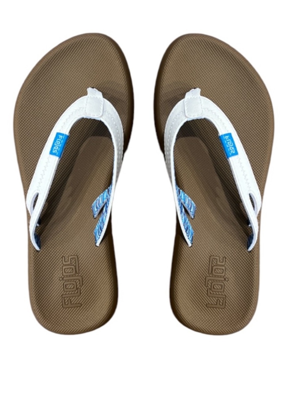 Flojos Memory Foam Flip Flop Women’s White Sandals Size 11